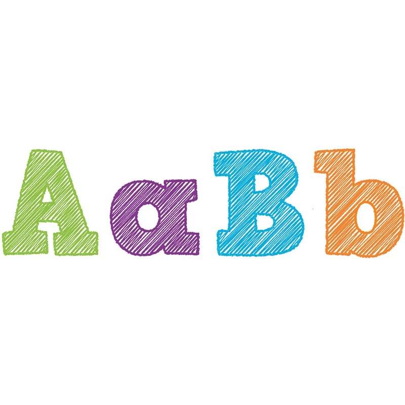 Scribble Bold Block 4″ Letters Combo Pack