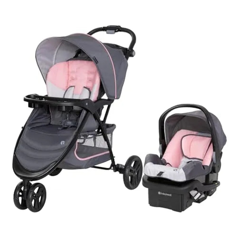 EZ Ride Travel System with EZ-Lift Car Seat – Dash Pink (See Description)