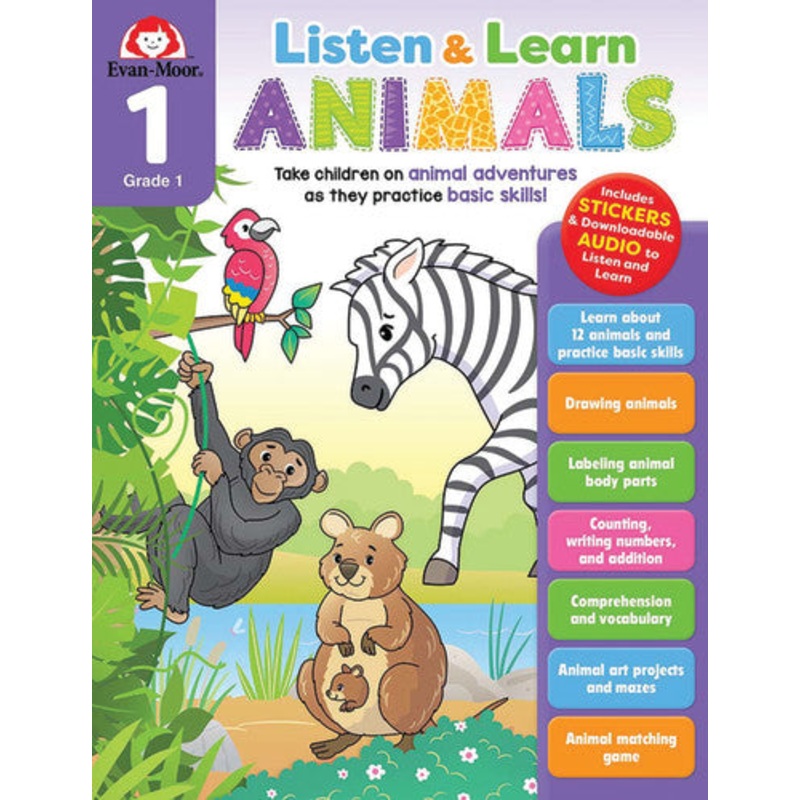 Listen and Learn Animals, Grade 1