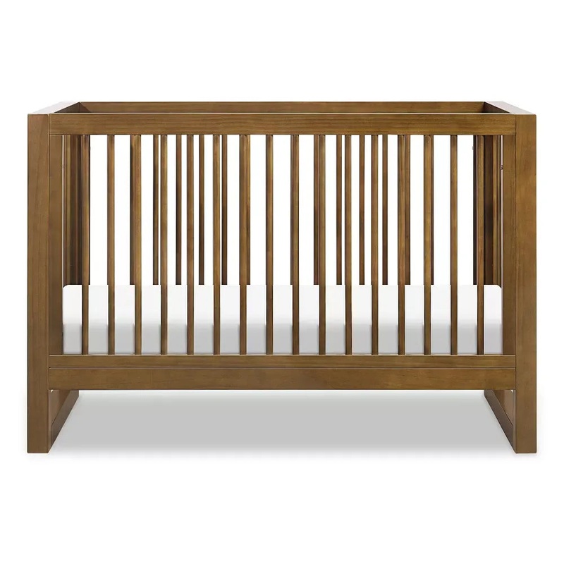 Nantucket 3-in-1 Convertible Crib with Toddler Bed Conversion Kit – Natural Walnut