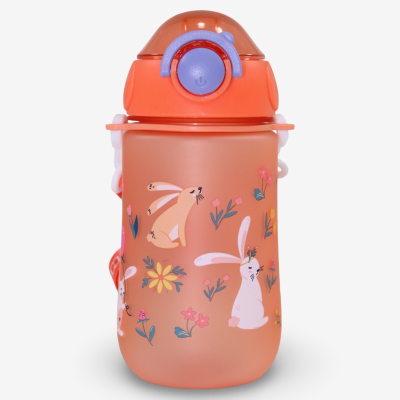 Plastic Water Bottle  Fun Bunnies Print (400ml)