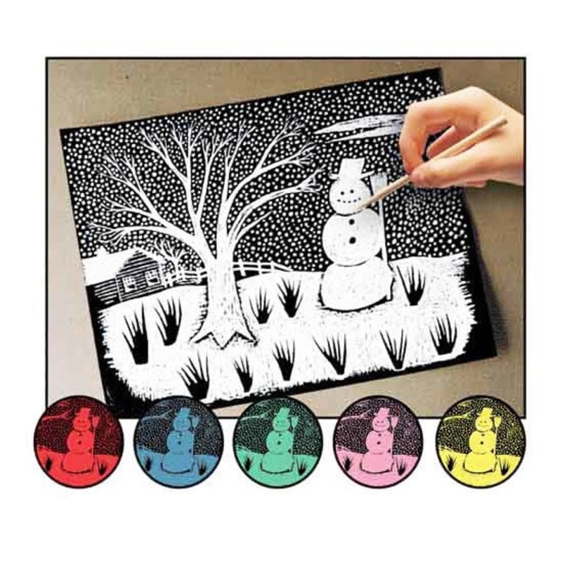 Scratch Art Paper Solid Color Assortment (60 sheets)