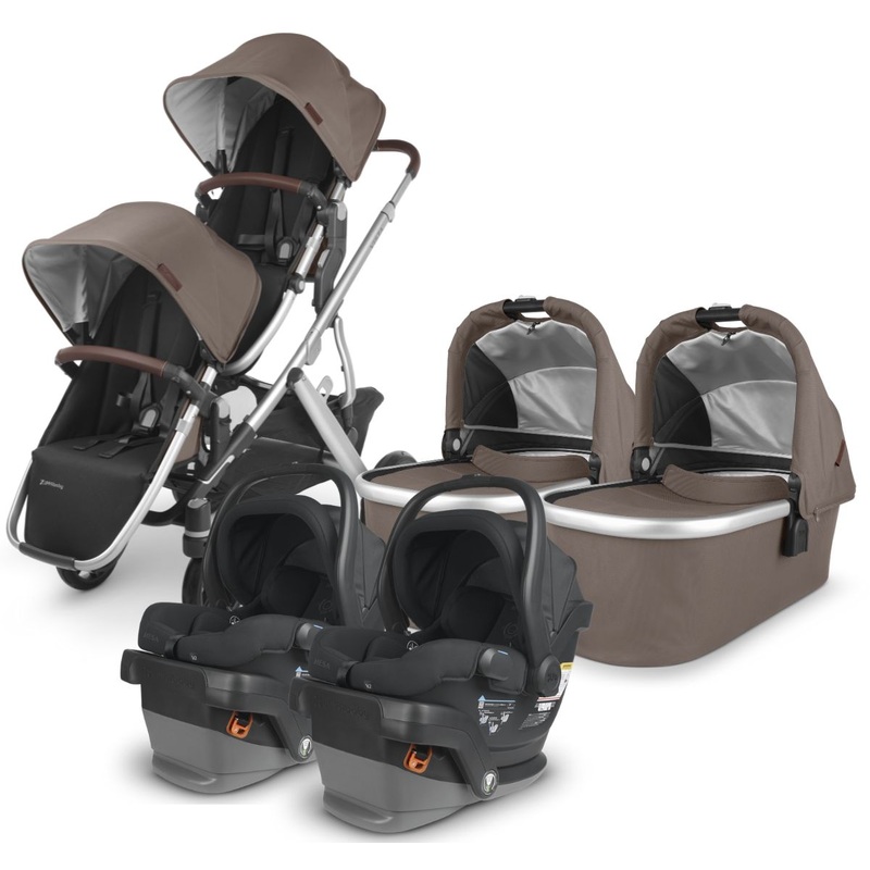 UPPAbaby VISTA V2 Twin Double Stroller + MESA V2 Travel System Bundle – Theo / Jake