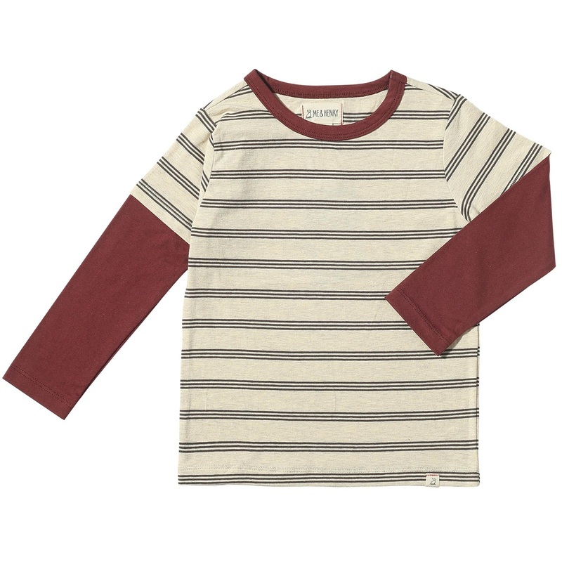 Me & Henry Cameron Mock Sleeve | Beige/Brown