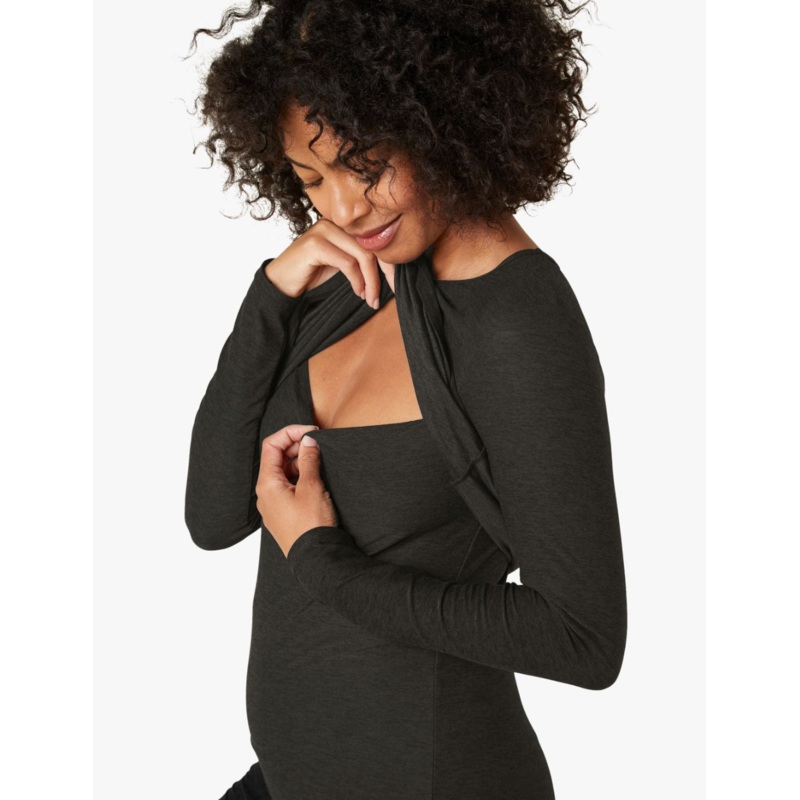 Featherweight Under Wraps Nursing Overlap Long Sleeve – Darkest Night