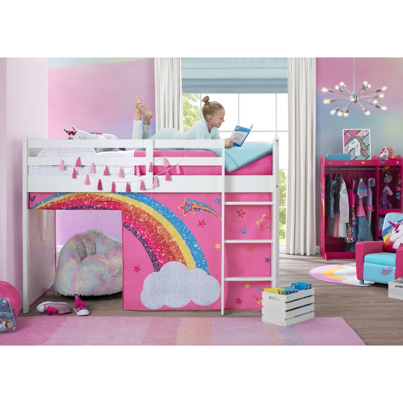 JoJo Siwa Loft Bed Tent – Curtain Set for Twin Loft Bed (Bed Sold Separately)