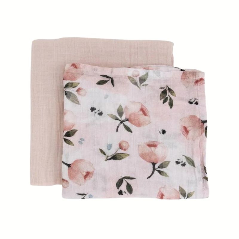 Organic Cotton Muslin Swaddle Blanket – 2 Pack
