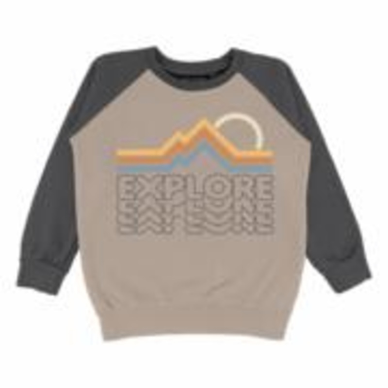 Tiny Whales Explorer Sweatshirt | Clay/Vintage Black