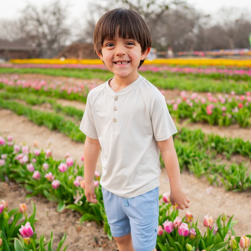 Drawstring Short in Slate