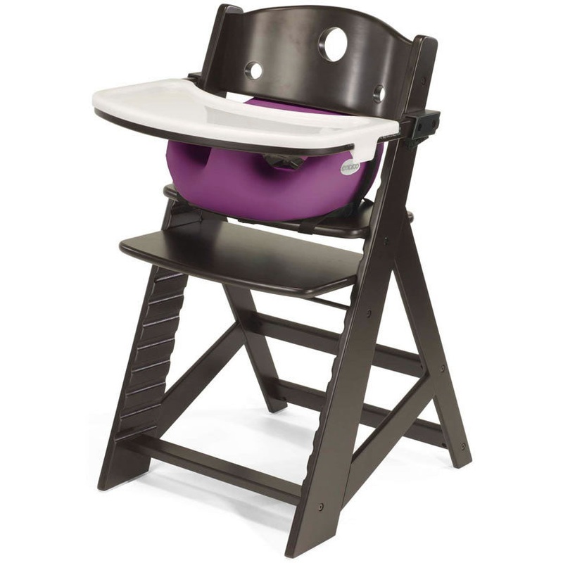 Keekaroo Height Right High Chair & Infant Insert – Espresso / Raspberry