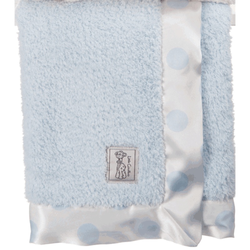 Little Giraffe New Dot Chenille Blanket in Blue