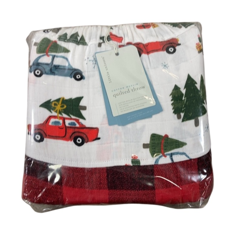 Little Unicorn Deluxe Muslin Quilted Throw, Holiday Haul