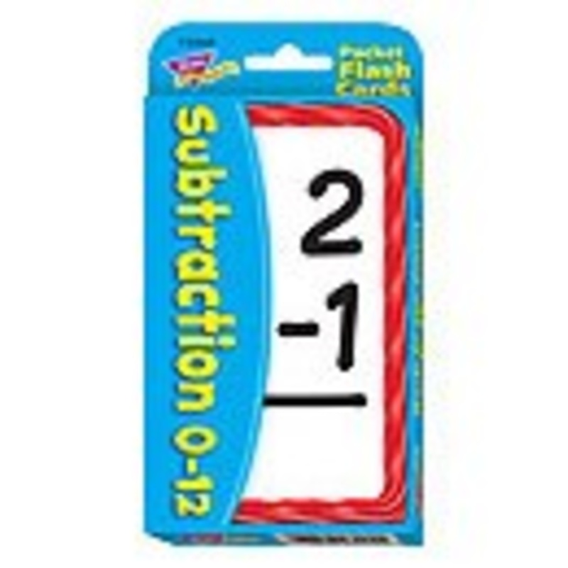 Subtraction 0-12 Flash Cards
