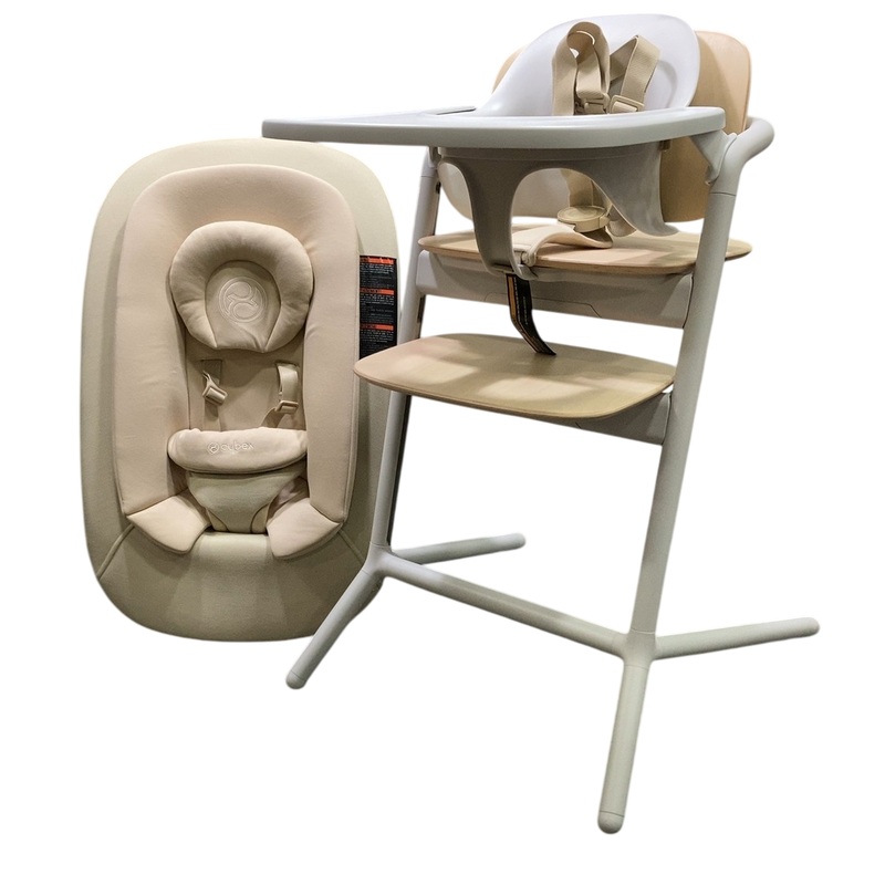 Cybex Lemo 4-in-1 High Chair And Bouncer, Complete Set, Sand White
