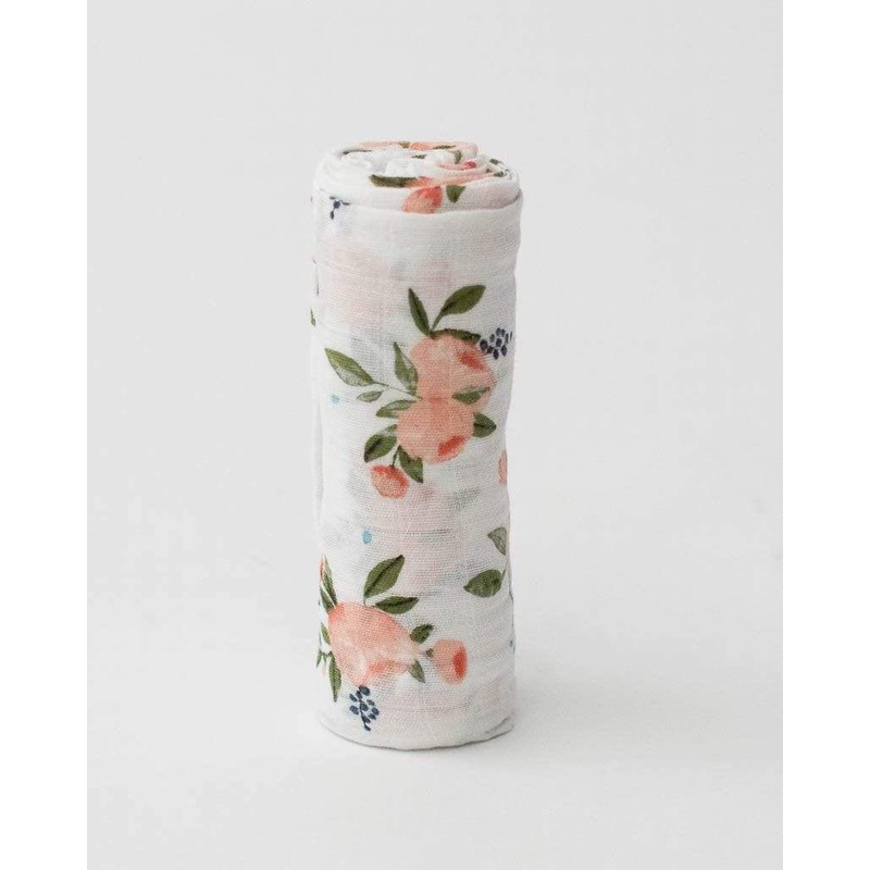 Little Unicorn Cotton Muslin Swaddle Watercolor Rose