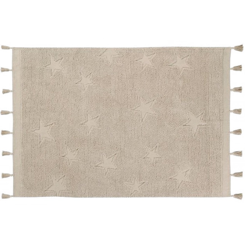 Lorena Canals Hippy Stars Rug – Natural (4’x 5’9″)