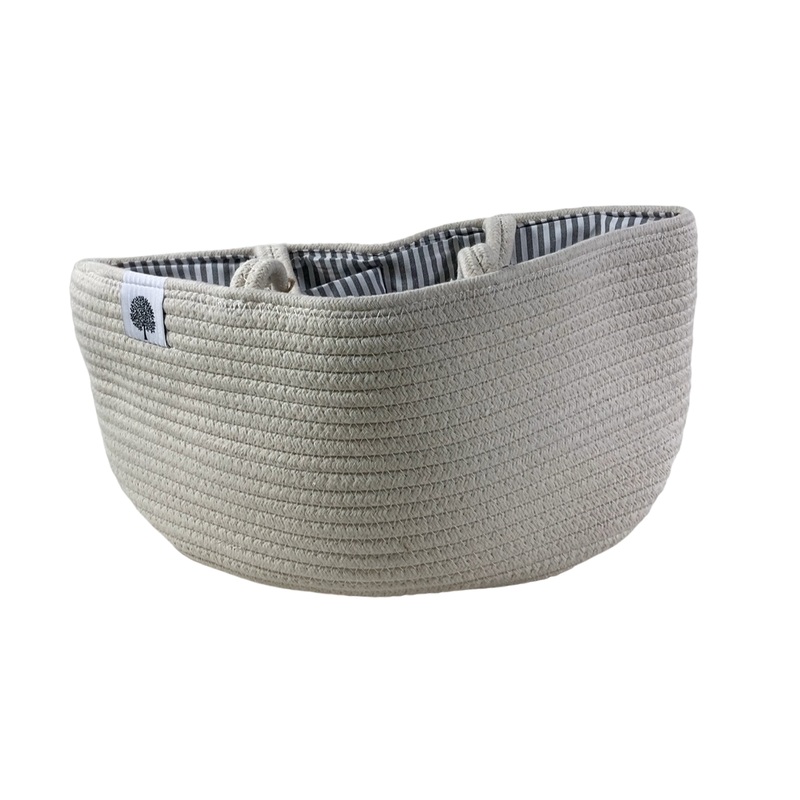 Parker Baby Co. Rope Diaper Caddy, White