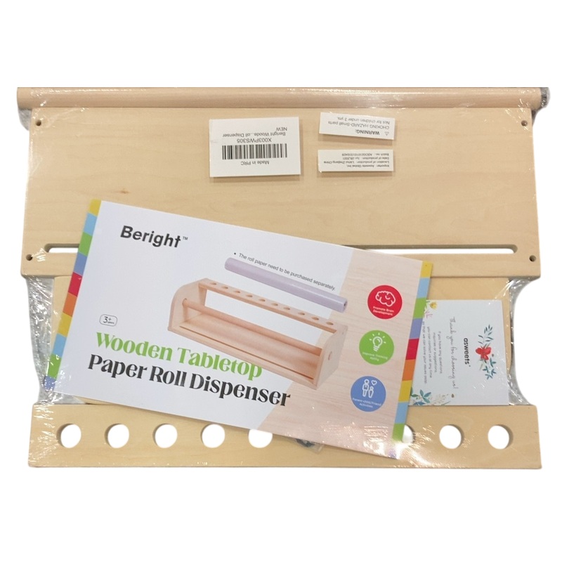 Beright Wooden Tabletop Paper Roll Dispenser