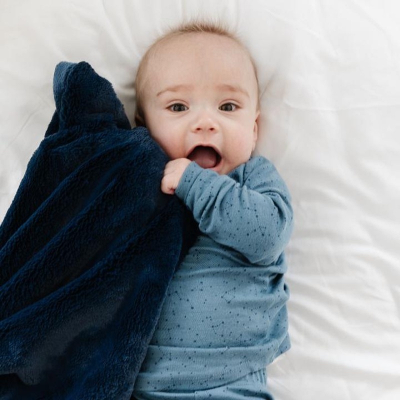 Saranoni Navy Lush Receiving Blanket