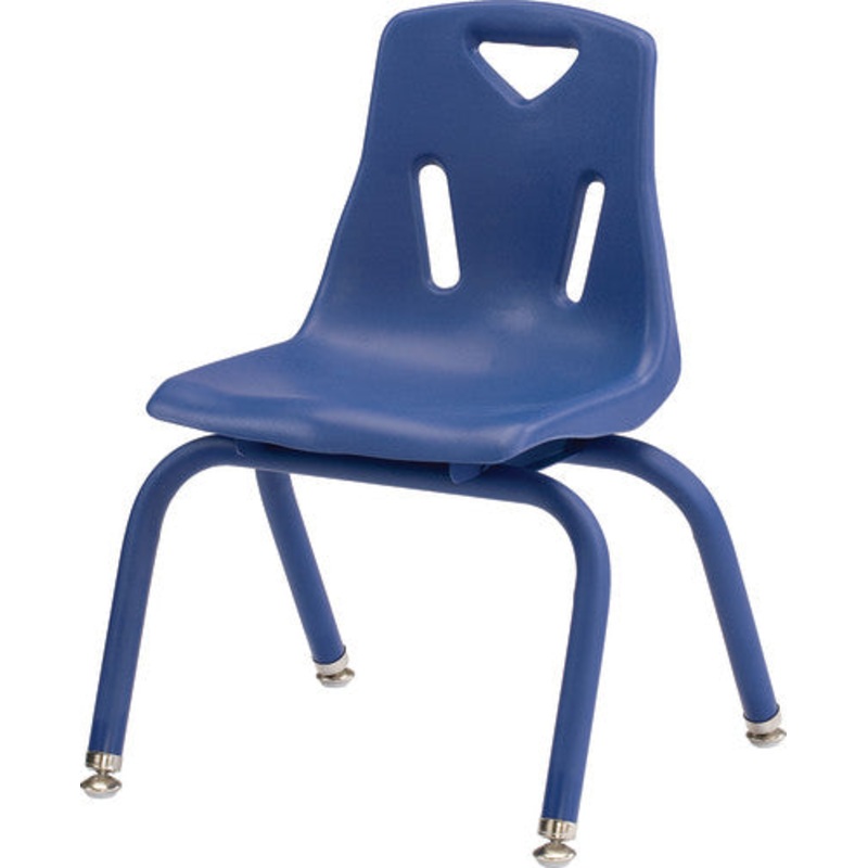 Berries Stacking Chair with Powder-Coated Legs – 12″ Ht – Blue
