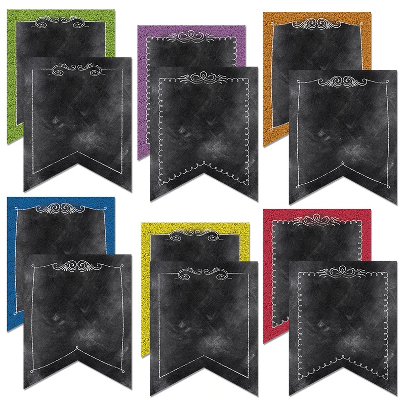 Chalk It Up! Pennants 6″ Designer Cut-Outs