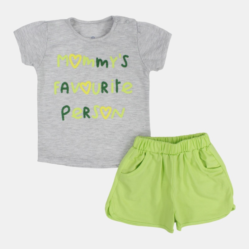 Girls Short-Sleeved Pajama Set – Mommy’s Favorite Person