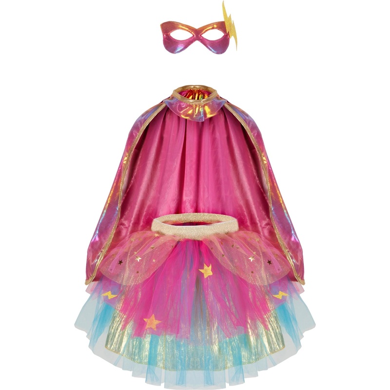 Great Pretenders Super-duper Tutu/Cape/Mask, Pink & Gold