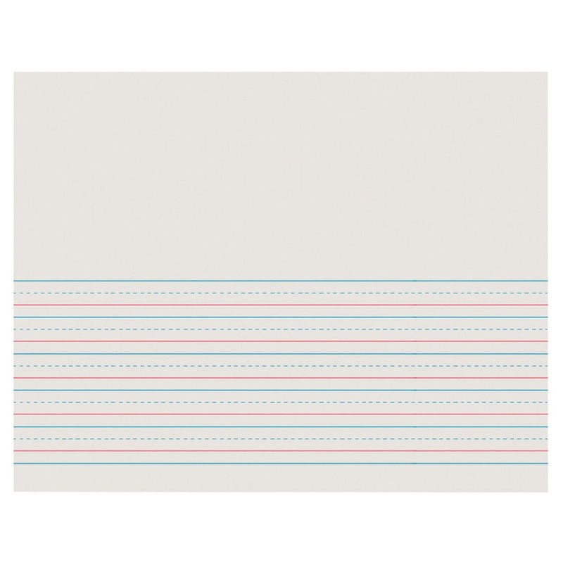 Pacon Newsprint Handwriting Paper 11″ x 8-1/2″, Ruled Long Picture Story, Grade 1 500 Sheets