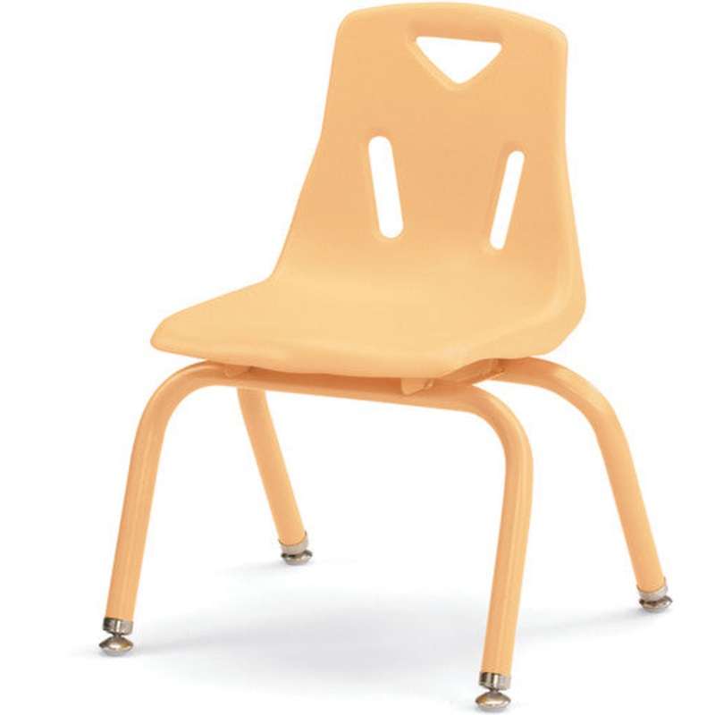 Berries Stacking Chair with Powder-Coated Legs – 12″ Ht – Camel