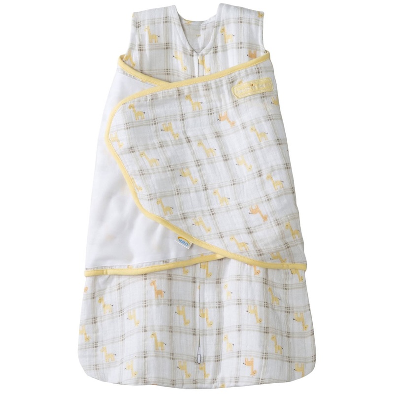 HALO SleepSack Swaddle, Muslin, Giraffe Plaid, Newborn