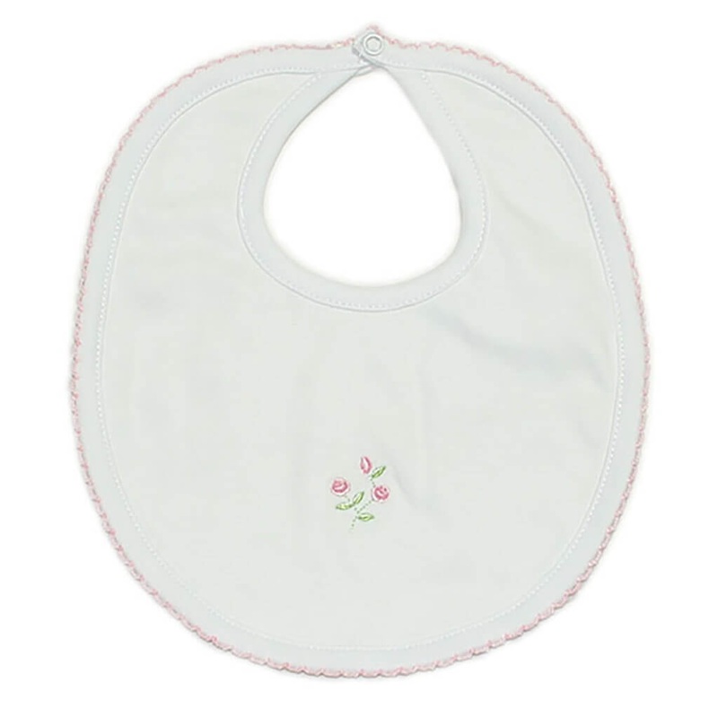Kissy Kissy Embroidered Bib Garden Roses