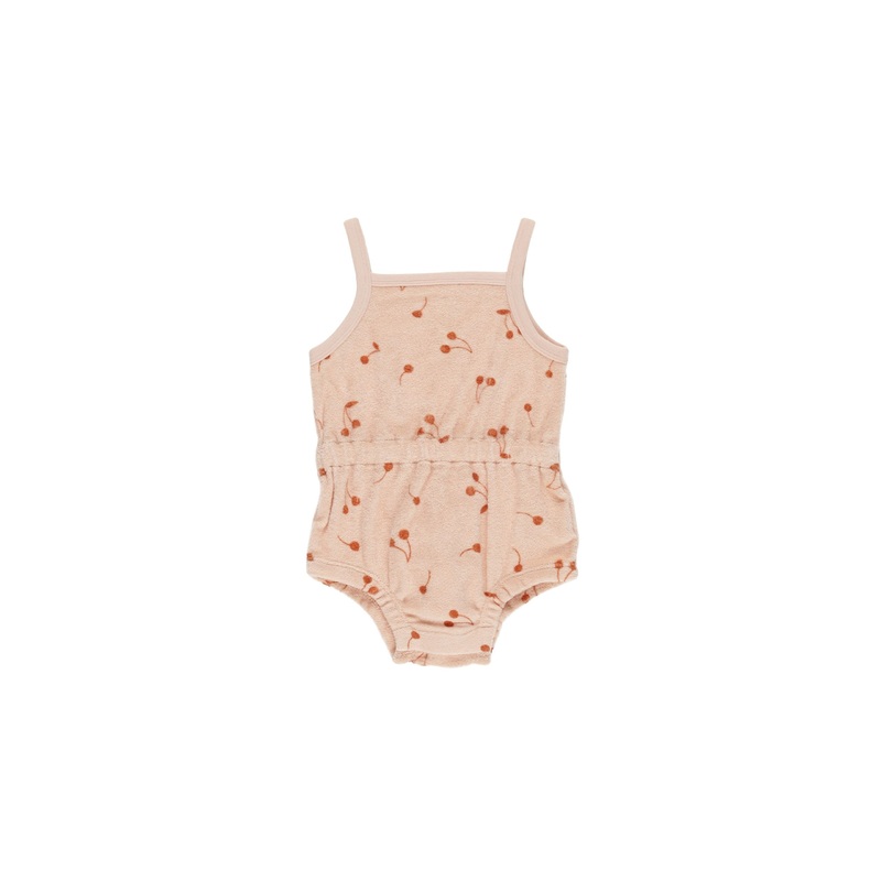 Quincy Mae Terry Cinch Romper – Cherries