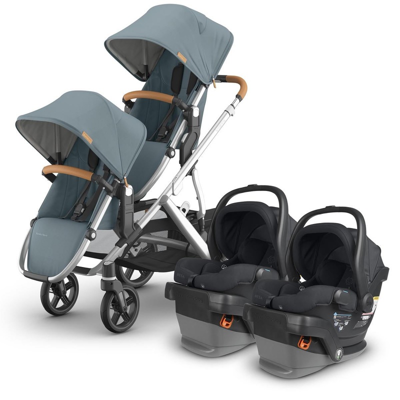 UPPAbaby Vista V3 Twin Stroller with RumbleSeat V3 + Mesa V2 Travel System Bundle – Callum / Jake