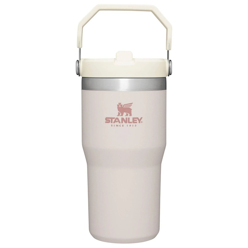 20 oz Stainless Steel Ice Flow Flip Straw Tumbler Rose Quartz (See Description)