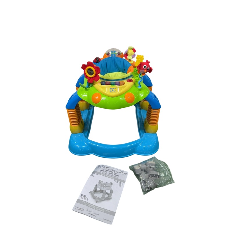 Delta Children Lil’ Play Station 4-in-1 Activity Walker, Blue