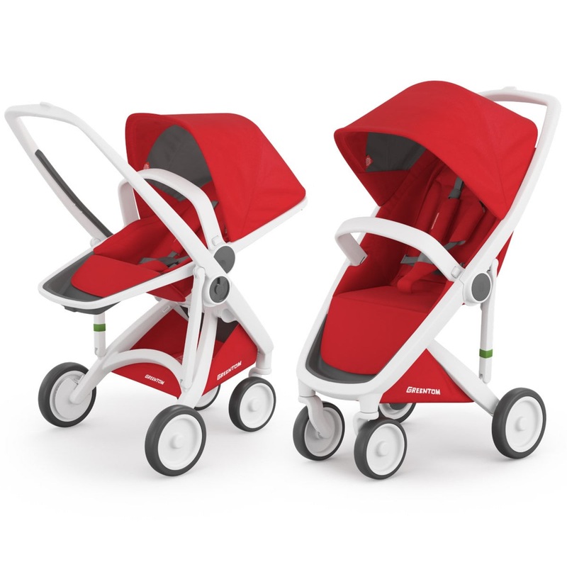 Greentom 2 in 1 Stroller – White/Red