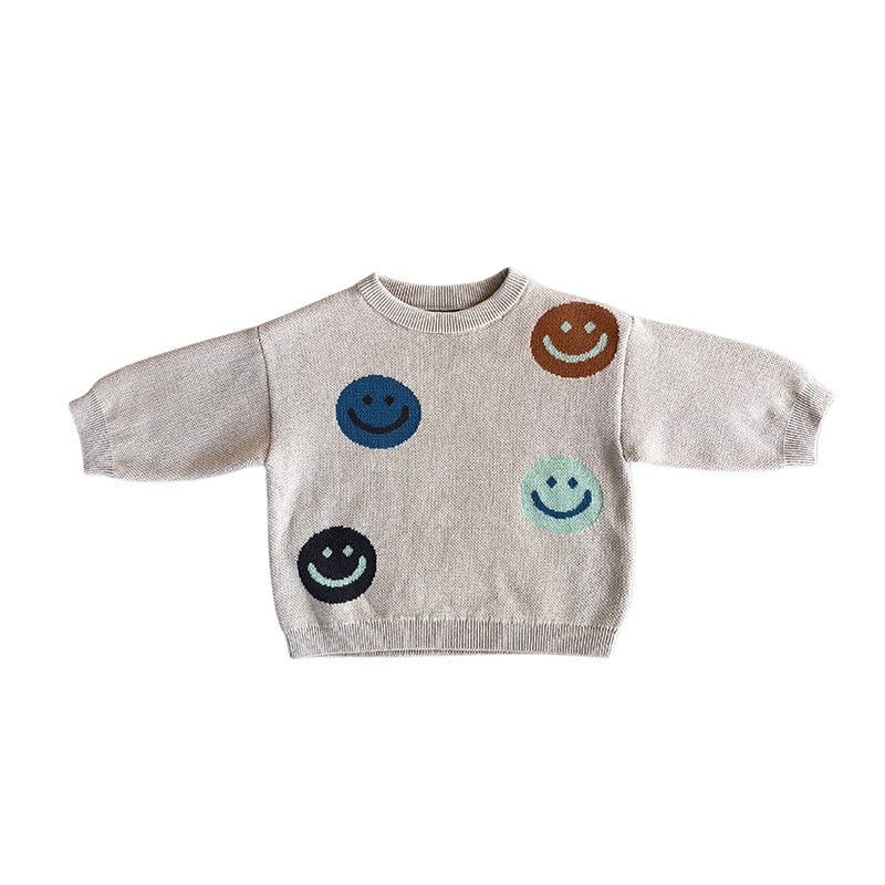 Knit Sweater – Smiley Faces