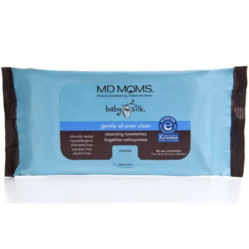 MD Moms Gentle All-Over Clean Cleansing Towlettes, 80 ct