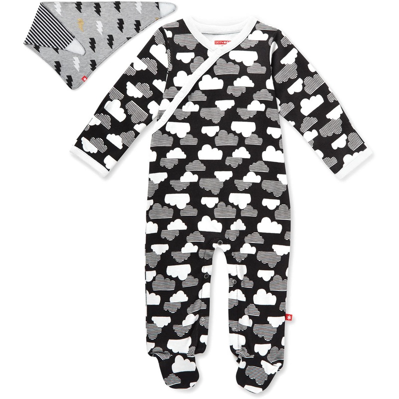 Skip Hop Star-Struck Footie & Bandana Bib – Grey (6 Months)