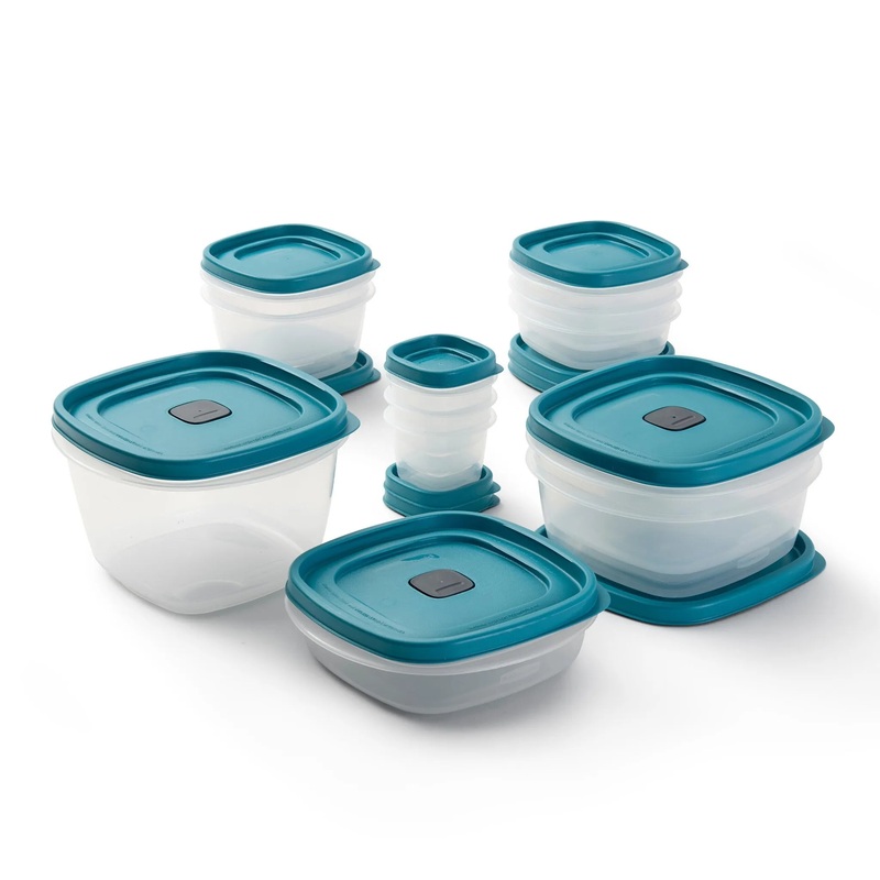 24pc Easy Find Lids Food Storage Container Set Peacock
