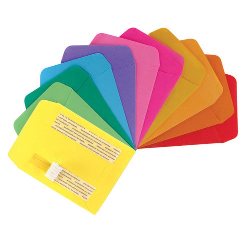 Bright Pressure Sensitive Pockets 30, 3 ea. Of 10 color 3.5″x5″