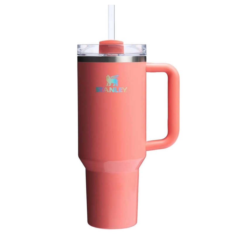 40 oz Stainless Steel H2.0 Flowstate Quencher Tumbler Pucker Peach