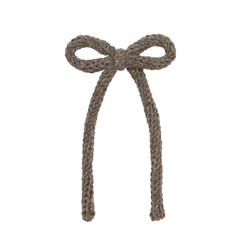 Crochet Bow – Cocoa Sash Clip