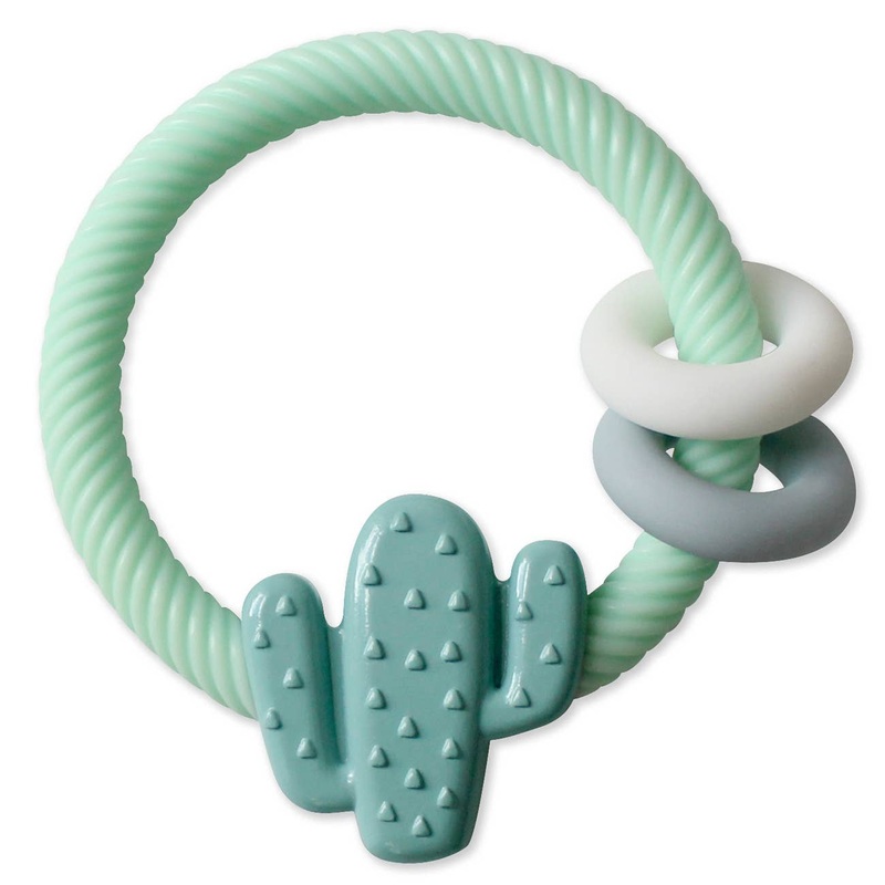 Itzy Ritzy Ritzy Rattle Silicone Teether Rattles: Cactus