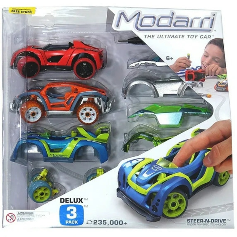 Modarri Delux 3 Pack Steer N Drive Toy Car