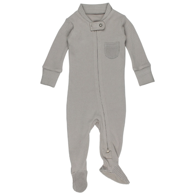 Organic Pique 2-Way Zipper Footie