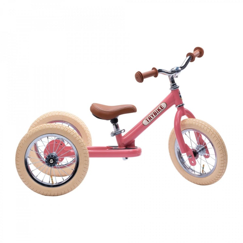 Trybike – Steel 2 In 1 Balance Trike / Bike Vintage Pink
