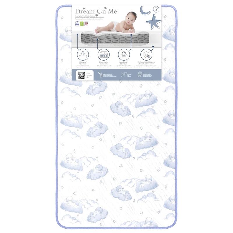 2-in-1 Breathable Crib & Toddler Innerspring Mattress – 6-Inch