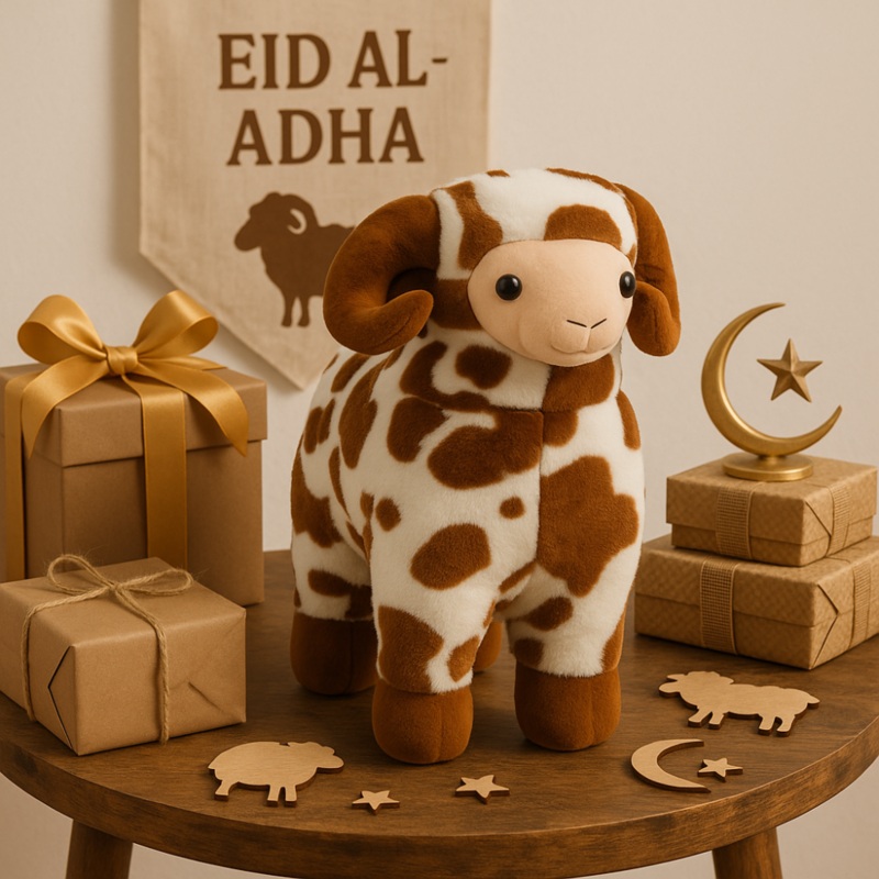 Brown Spotted Sheep Plush Toy