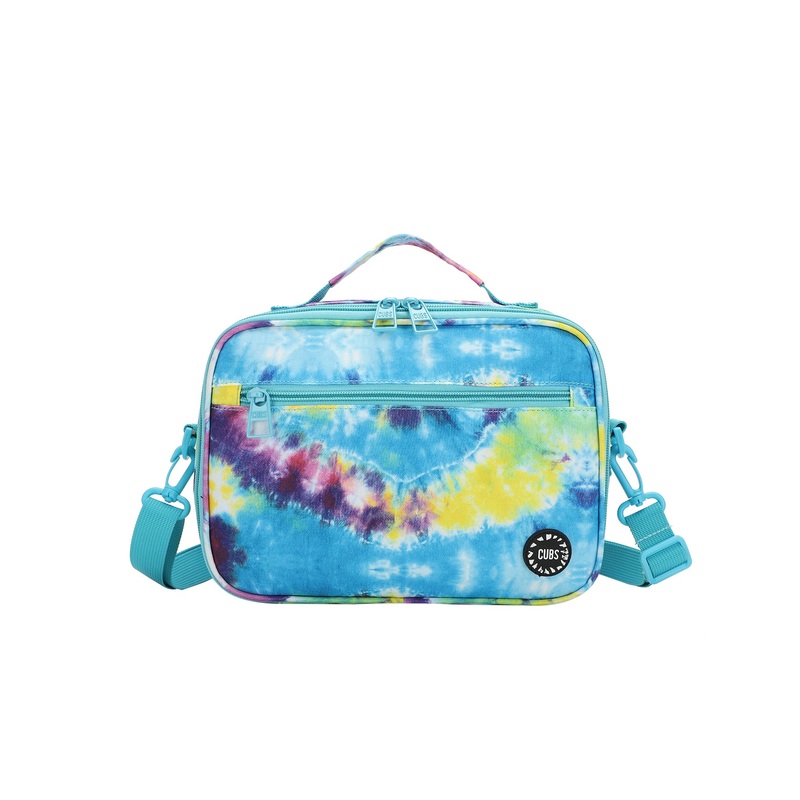Cubs Tie Dye Purple And Turquoise Cross Body Lunch Bag